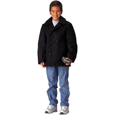 kids navy pea coat